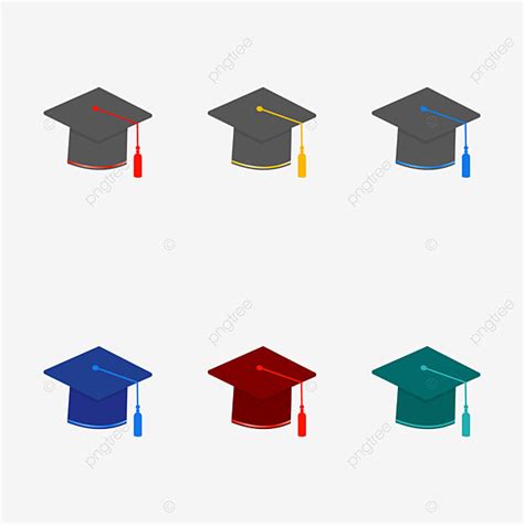 Black Graduation Hat Clipart Transparent Background Set Of Graduation