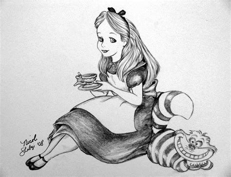Alice In Wonderland Pencil Drawing Alice In Wonderland Drawings