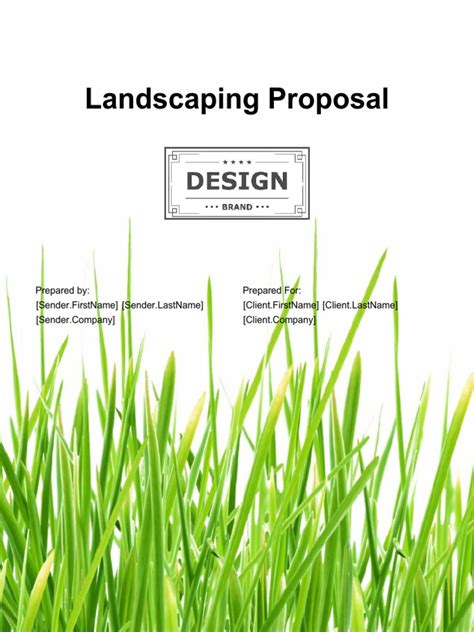 Landscaping Proposal Pdf Lawn Gardens