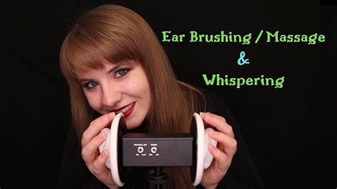 Asmr 3dio ~ Ear Whispering And Ear Brushingmassage Youtube