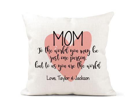 Mom Pillow Personalized Personalized Pillow For Mom Etsy