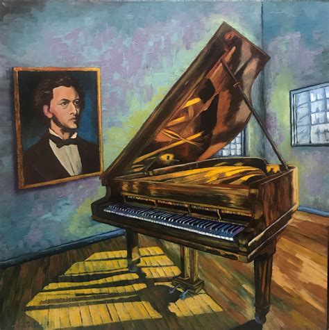 Old Pianochopin — Evelina Dillon Llc Art Studio And Gallery Painting