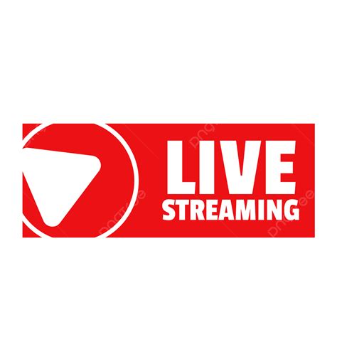 Live Streaming Clipart Transparent Background Live Streaming Red Play