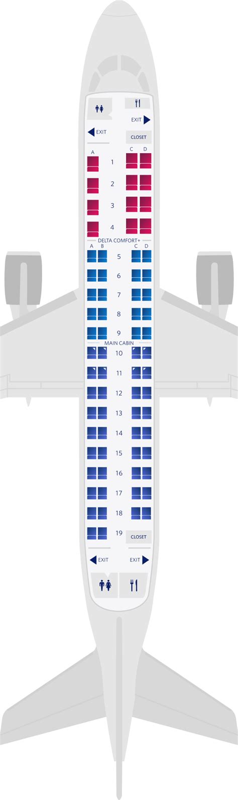 Delta Embraer Emb Jet Seating Chart Two Birds Home