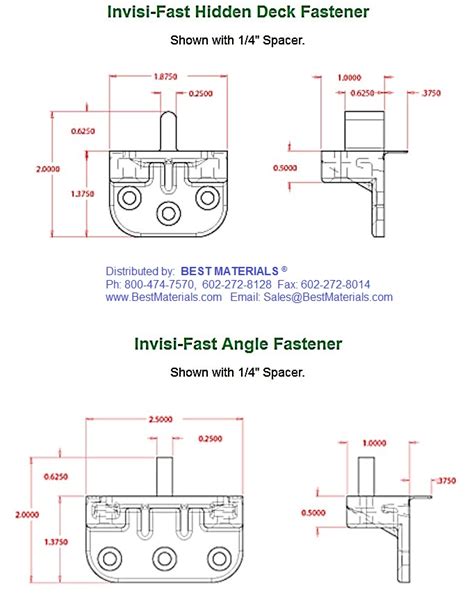 Invisi Fast 316 In Spacebar Invisible Deck Fastener