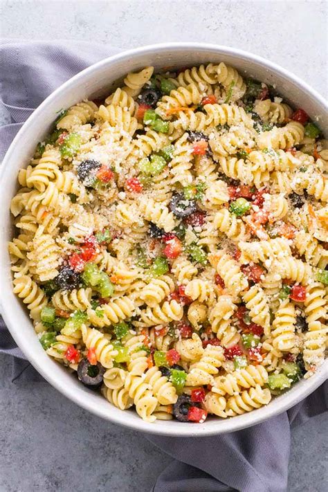 Classic Italian Pasta Salad Vegetarian Mighty Mrs Super Easy Recipes