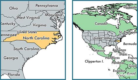 Where Is North Carolina State Where Is North Carolina Located In The