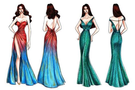 On twitter may 14, catriona revealed her favorites for the best national costume at the 69th miss universe competition. Sketches of Catriona Gray's possible Miss Universe evening ...