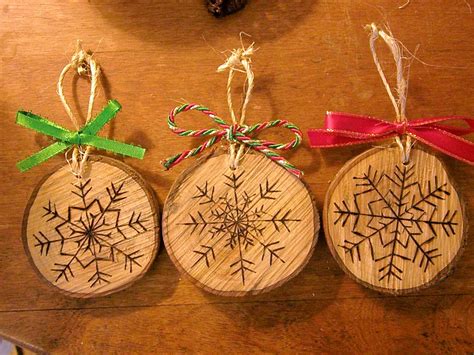 Wood Burned Snowflake Christmas Ornaments By Ruffledandrustic