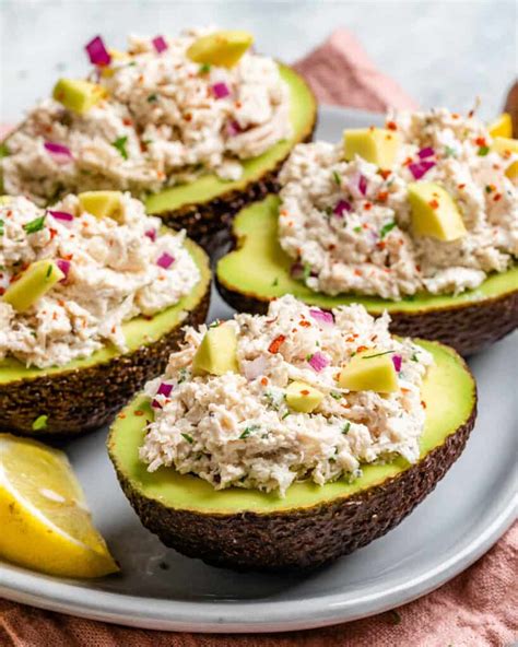 Healthy Chicken Salad Stuffed Avocados Recipe Healthy Fitness Meals