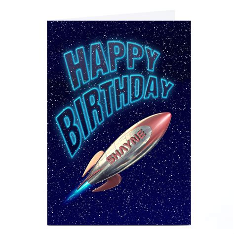 Buy Personalised Birthday Card - Rocket for GBP 1.79-4.99 | Card Factory UK