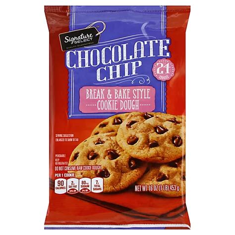 Signature Select Cookie Dough Break And Bake Style Chocolate Chip 16 Oz