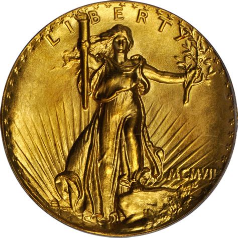 1907 St Gaudens High Relief 20 Gold Sell Rare Gold Coins