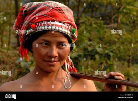 Akha Woman Luang Nam Tha Province Northern Laos Stock Photo Alamy