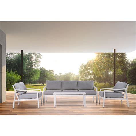 Mod Greyson Collection 4 Piece Conversation Set With 2 Side Chairs