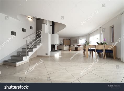 New Apartment Large Living Room Stairs Stock Photo 70825366 Shutterstock