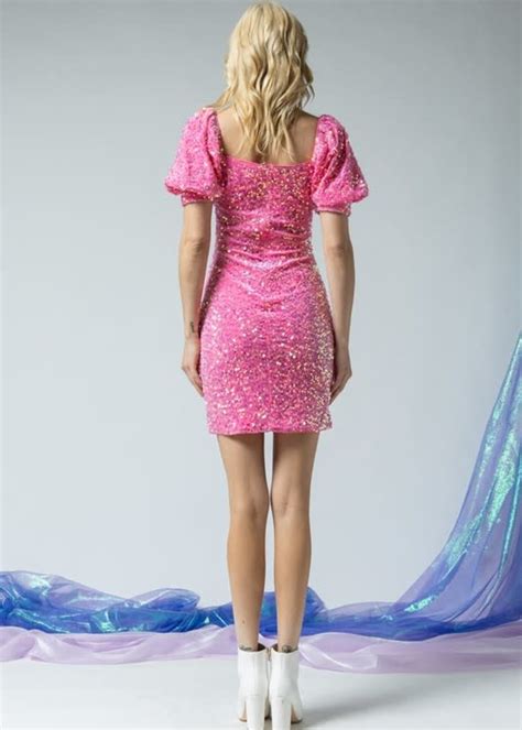 Party Perfect Hot Pink Sparkle Dress Cousin Couture