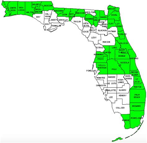 Florida Counties Visited With Map Highpoint Capitol And Facts