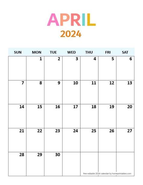 Editable Calendar 2024 In Word Template Free Instant Download