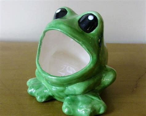 1970s Ceramic Frog Scrubby Holder Sponge Holder Big Mouth Etsy