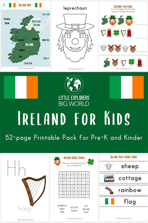 Ireland Pre K And Kindergarten Printable Pack In 2021 Early Childhood