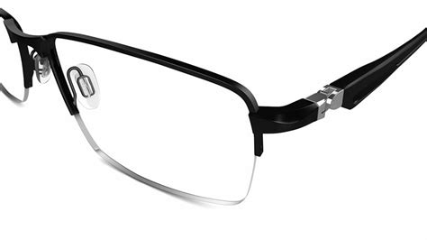 Ultralight Men S Glasses Turboflex T02 Black Geometric Metal Titanium Frame £130 Specsavers Uk