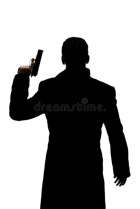 Man With Gun Silhouette Stock Image Image Of Background 53856645