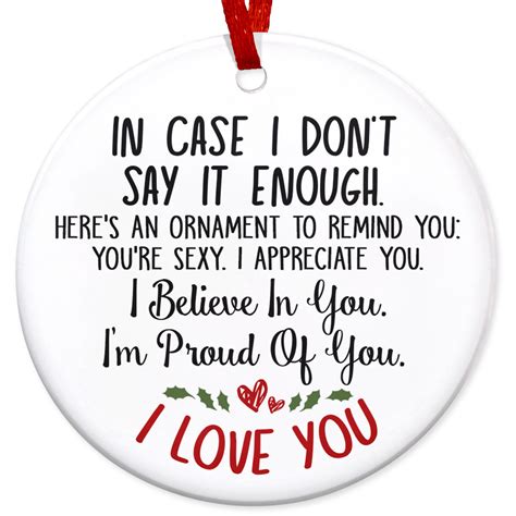 Couple Christmas Ornament Anniversary Birthday Christmas Valentines Ts For Husband Wife