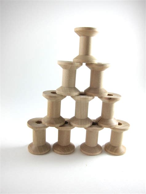 Unfinished Wood Thread Spools Wooden Spools Wooden Pegs Doll Cake
