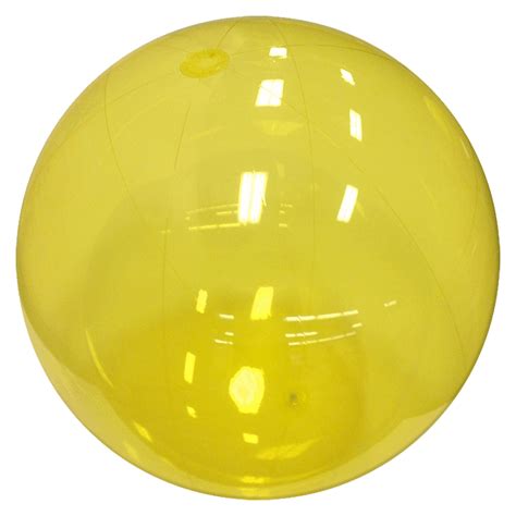 Beach Balls From Small To Giants 48 Inch Translucent Yellow Beach Balls