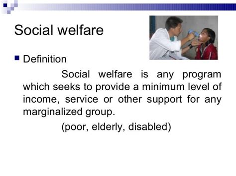 Social Welfare Programs For Community Community Health Nursing Ppt