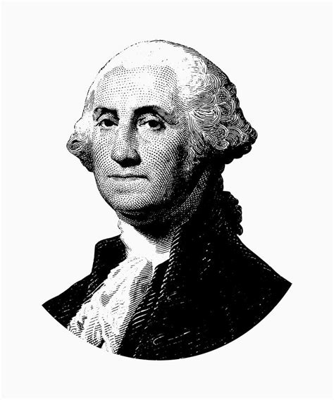 President George Washington Graphic Black And White Digital Art By