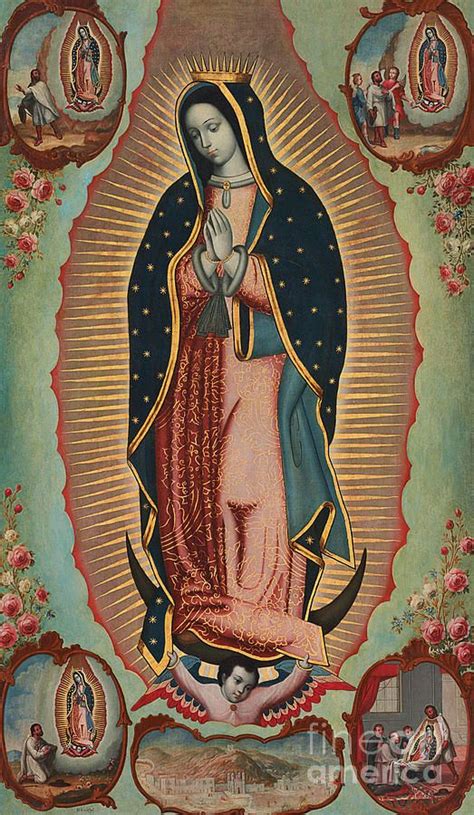 Virgin Of Guadalupe By Nicolas Enriquez Mexican Paintings Religious