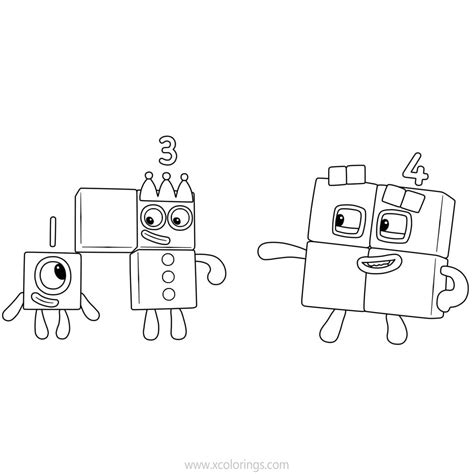 Numberblocks 100 Coloring Pages