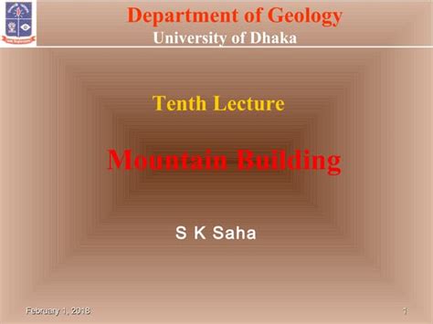 Mountain Buildings Geomorhology Chapter Ppt