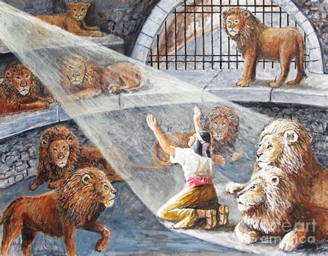 Daniel In The Lions Den Painting By Philip Lee