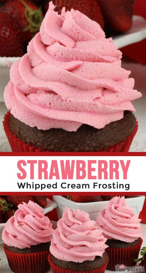 Strawberry Whipped Cream Frosting Two Sisters