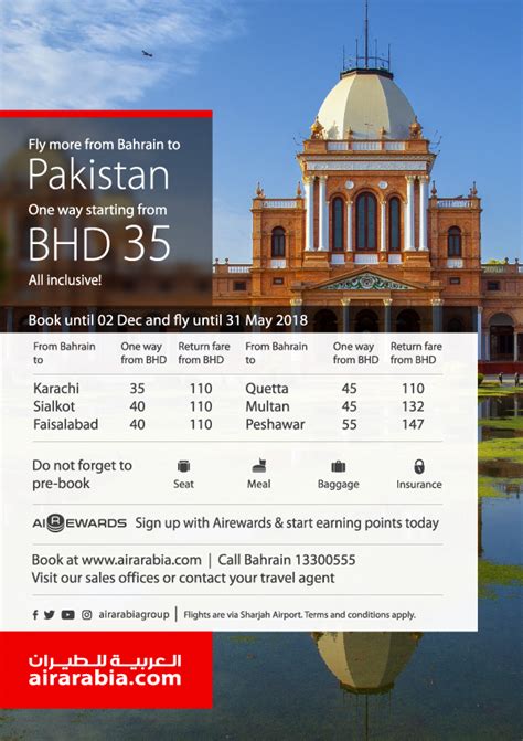 Fly More From Bahrain To Pakistan Air Arabia