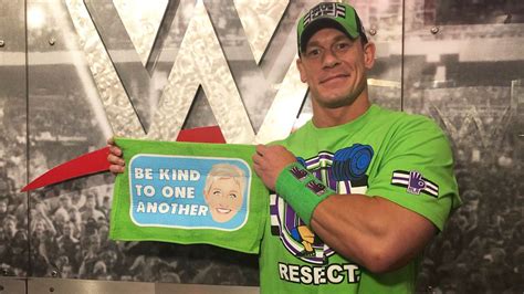 John Cena Thanks Ellen For Towel He Used On Raw Nxt Returning To
