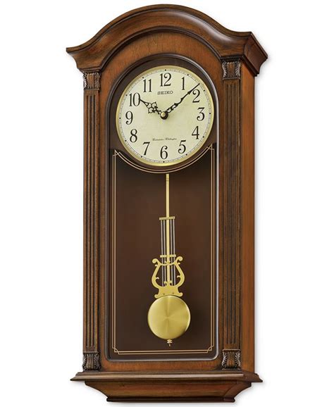 Seiko Traditional Classics Wooden Pendulum Wall Clock Macys
