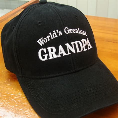Worlds Greatest Grandpa Hat Embroidered Baseball Cap Etsy