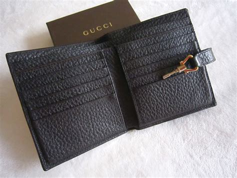 Gucci Black Leather Bi Fold Wallet