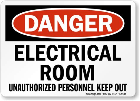 Electrical Room Unauthorized Personnel Keep Out Sign Sku