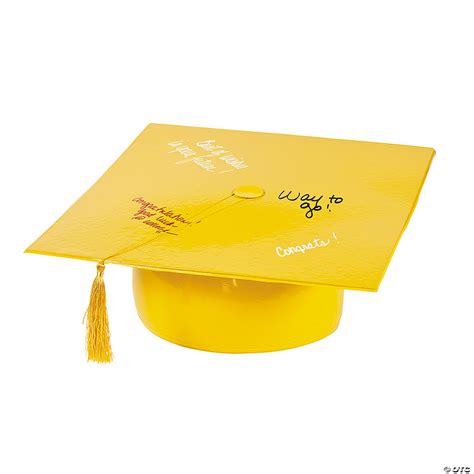 Inflatable Yellow Autograph Graduation Cap Discontinued