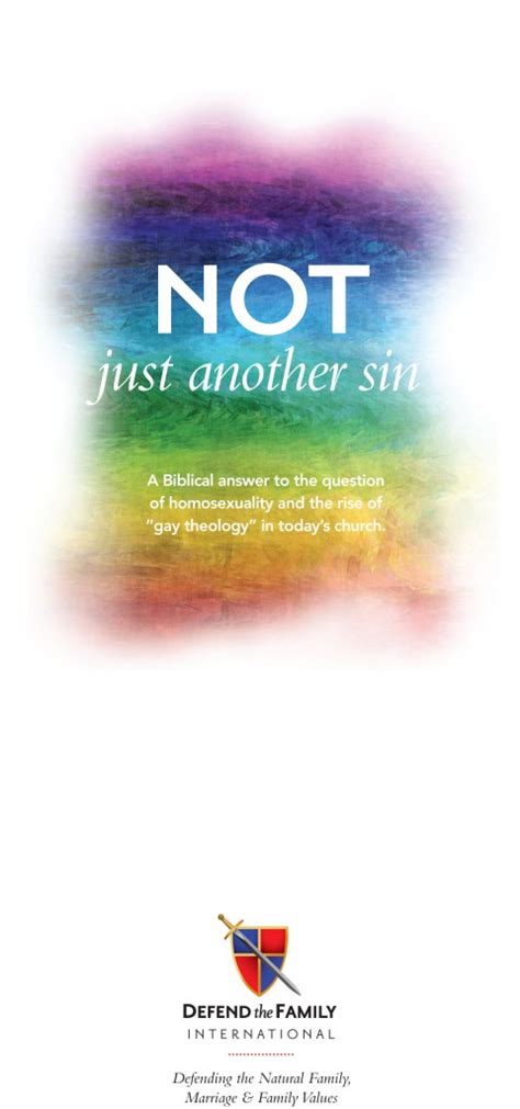 Not “just Another Sin” Scott Lively Ministries
