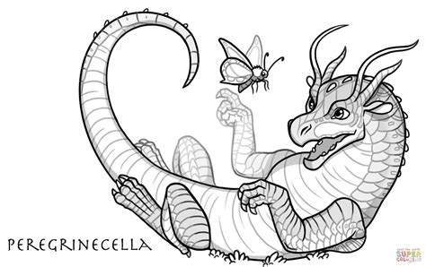 Baby Silkwing Dragon Coloring Page Free Printable Coloring Pages
