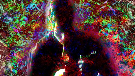 Abstract Rap Smoking Cannabis Bright Trippy Rapper