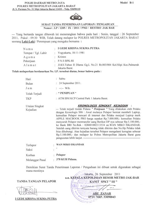 Resmi pengumuman lowongan cpns pemprov ntt 2019 507 formasi. Contoh Surat Somasi Ke Polisi