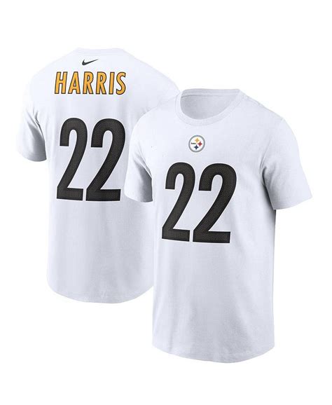 Nike Mens Najee Harris White Pittsburgh Steelers Player Name And