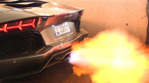 Lamborghini Aventador Insane Flames Youtube